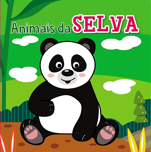 Livro de Banho para Colorir com Água - Animais da Selva