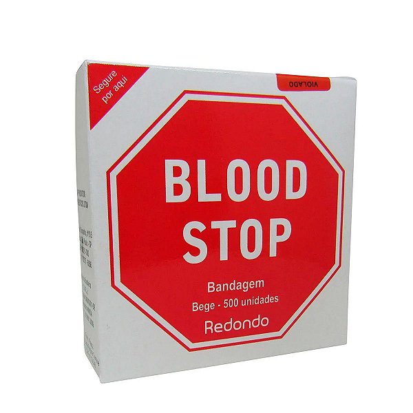 Curativo Blood Stop Bandagem Redondo Bege c/ 500 unidades