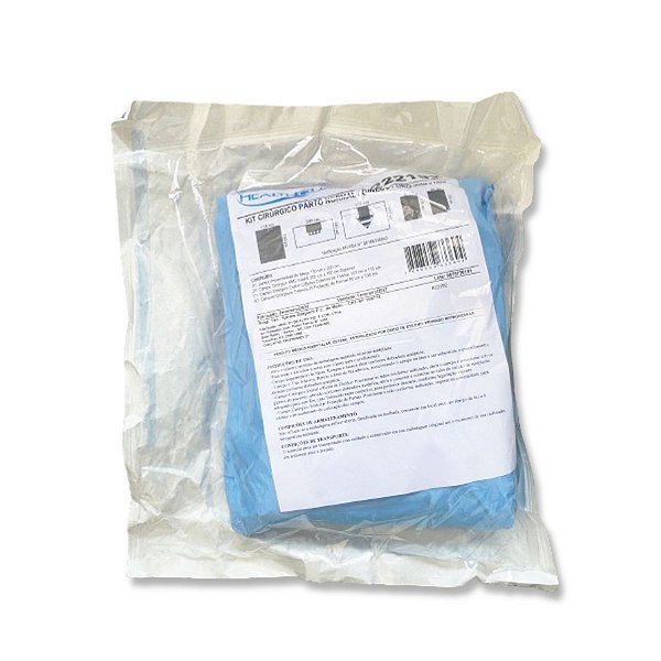 Kit Cirúrgico Parto Normal Ginecologia Estéril c/ Bolsa
