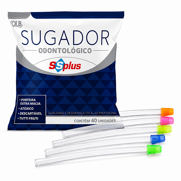 Sugador Odontológico Aromatizado Descartável 40 unidades