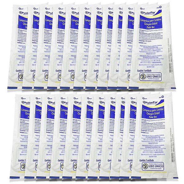 Compressa para Curativo Cirúrgico Estéril 10x15 Polarfix 20 unidades