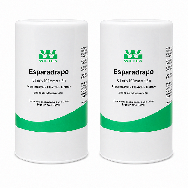 Esparadrapo Impermeável Wiltex 100mmx4,5m 2 unidades