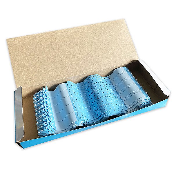Pulseira de Identificação Hospitalar Mãe e Filho Azul Numerada Wiltex 100 Pares