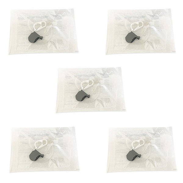 Cânula de Punção para Port de Infusão Huber 22G x 15mm Curva Kdl 5 unidades