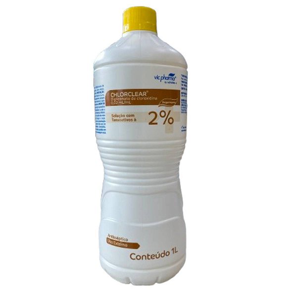 Clorexidina 2% Degermante 1L Antisséptico Chlorclear