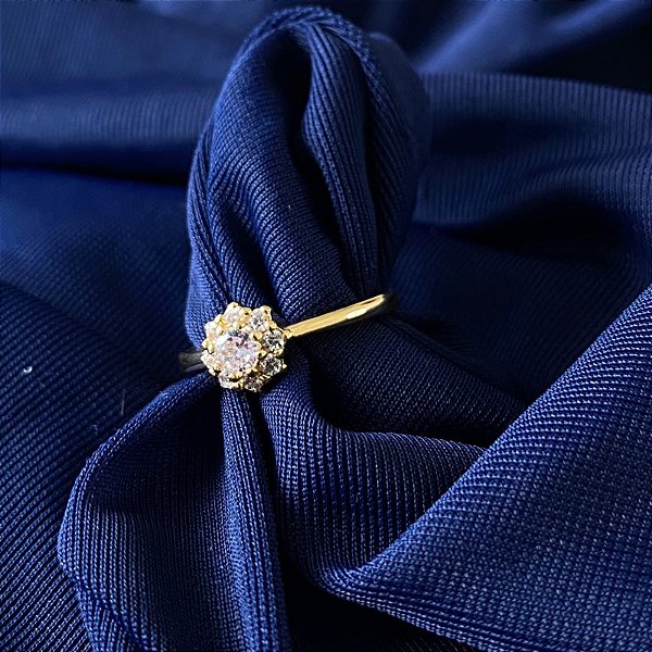 ANEL FLOR DE ZIRCÔNIA