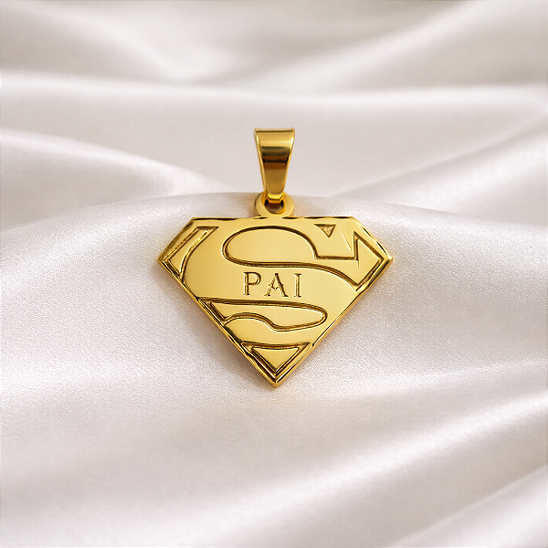 PINGENTE MASCULINO SUPER PAI TRIÂNGULAR