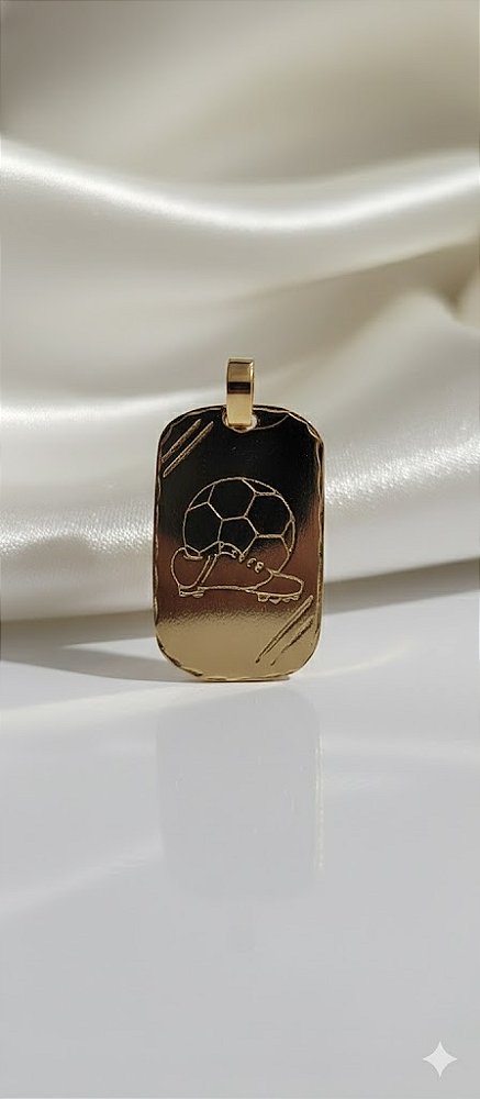 PINGENTE LOUCO POR FUTEBOL RETANGULAR