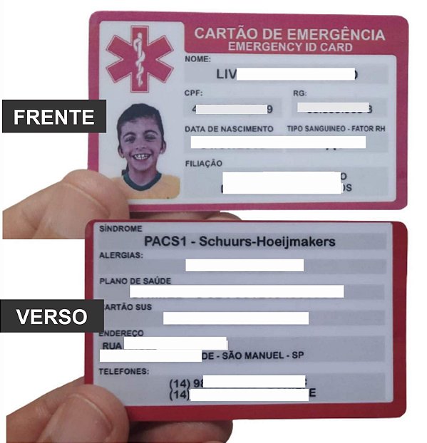 Cartão Emergência PVC