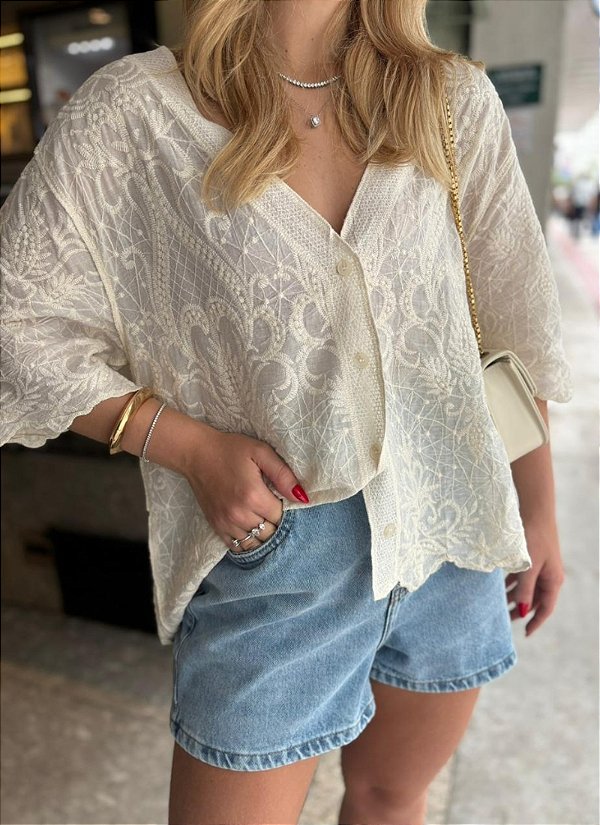 Camisa Renda Francesa Eloá