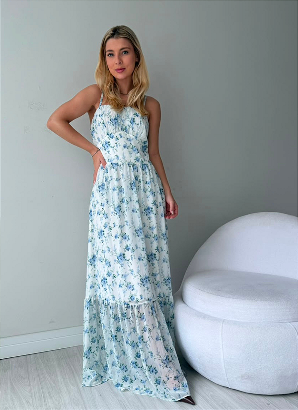 Vestido Longo Paula Floral