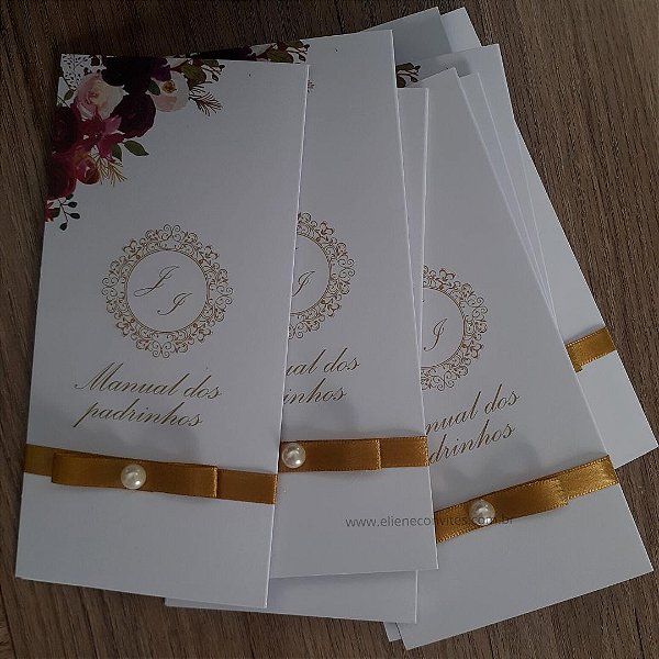 Manual dos Padrinhos de Casamento na Paleta Marsala
