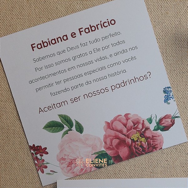 Convite para padrinhos | Marsala