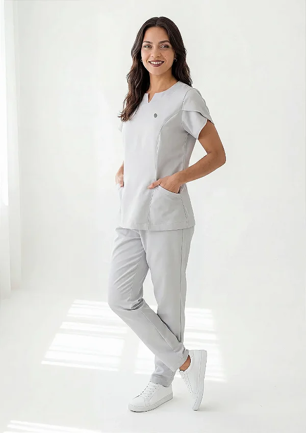 Scrub Feminino Serena - Prata