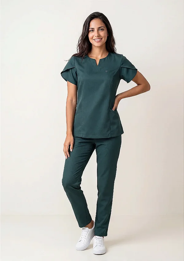 Scrub Feminino Serena - Verde Militar