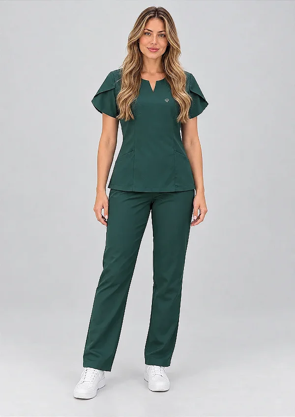 Scrub Feminino Serena - Verde Militar