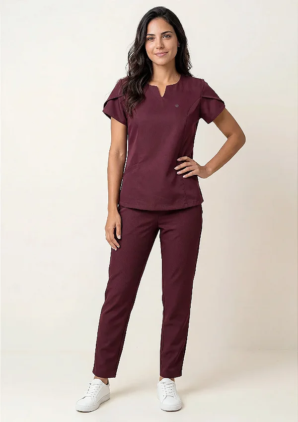 Scrub Feminino Serena - Vinho
