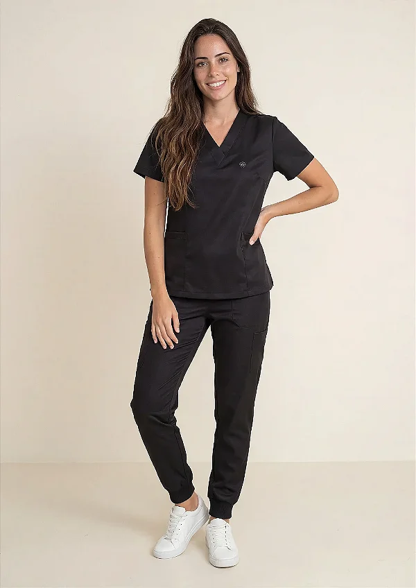 Scrub Feminino Valentina - Preto
