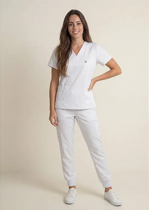 Scrub Feminino Valentina - Branco