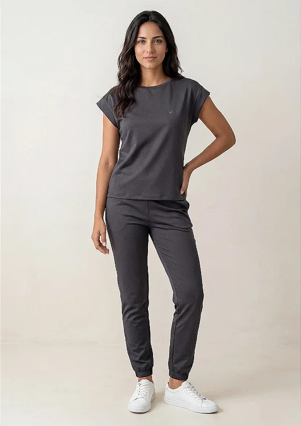 Scrub Feminino Monique - Chumbo Alcaçuz
