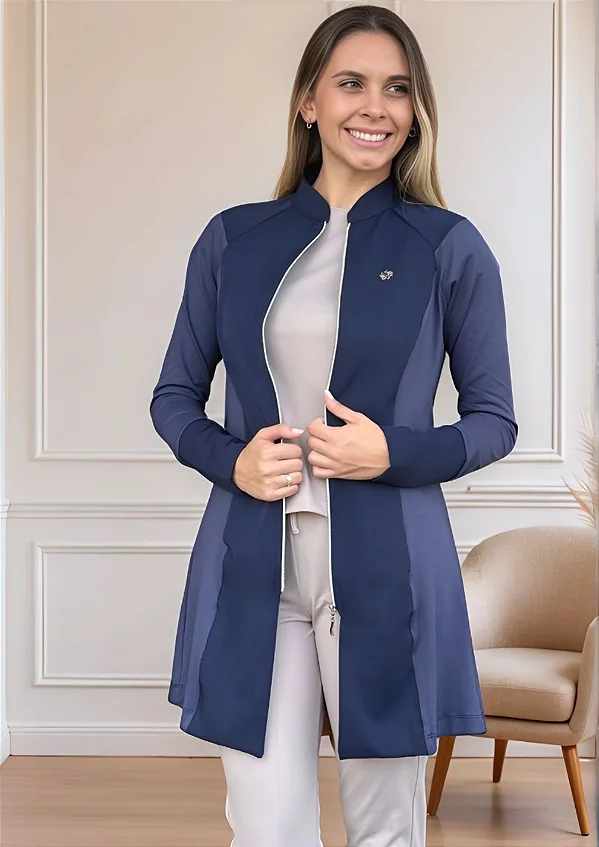 Jaleco Feminino Raglan Laís - Marinho