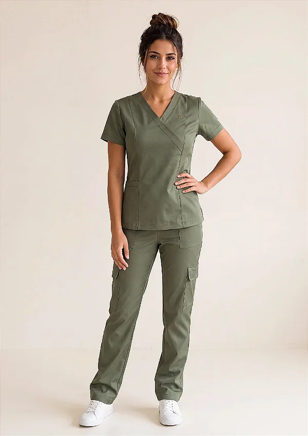 Scrub Feminino Stella - Verde Alcaparra