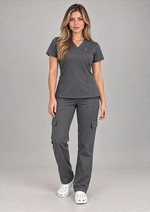 Scrub Feminino Stella - Chumbo