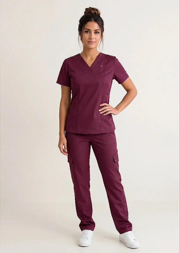 Scrub Feminino Stella - Vinho