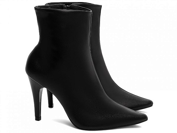 Bota Cano Curto Salto Fino Alto Preto Torricella AVS 65-17A