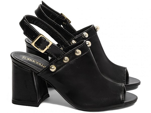 Sandália Ankle Boot Feminina Slato Bloco Grosso Preto Torricella AVS 776A