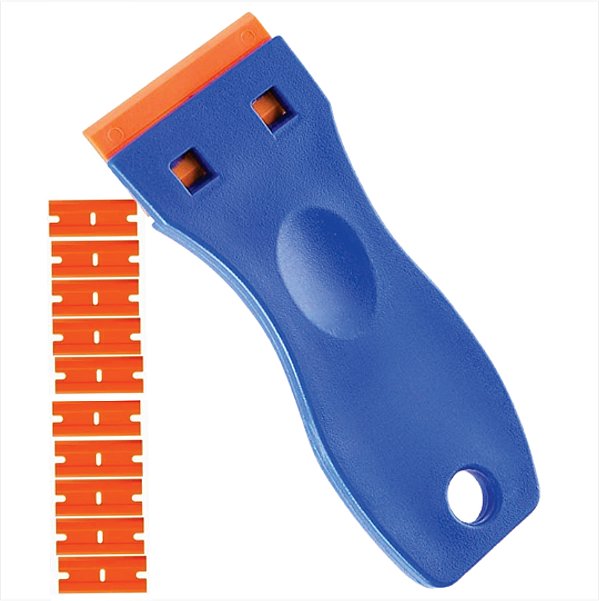 Raspador Lamina Plásstico Inox Ratinho Insulfilm Vidro Carro