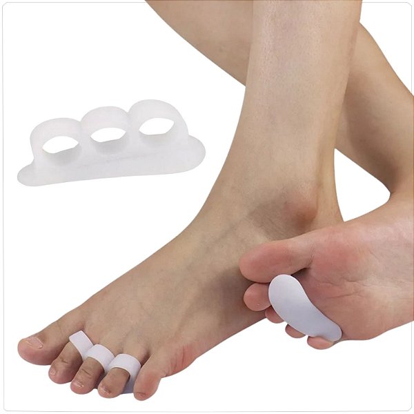 Separador Dedos Silicone Anatômico para Correção Alinhamento
