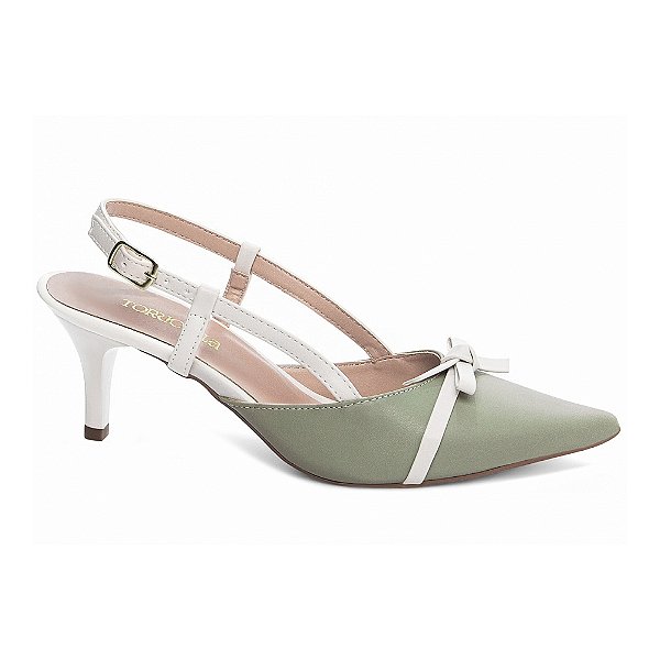 Sapato Scarpin Salto Baixo Fino Verde Torricella AVS 600.12B