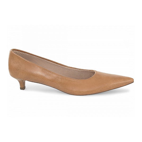 Sapato Scarpin Clássico Salto Kitten Heel Caramelo AVS 2928-1B