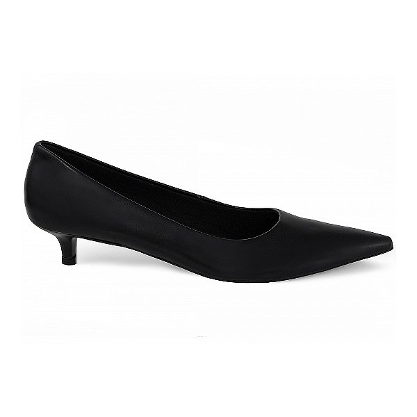 Sapato Scarpin Clássico Salto Kitten Heel Preto AVS 2928-1A