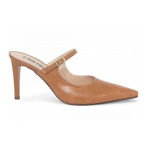 Sapato Scarpin Mule Mary Jane Salto Alto Fino Caramelo Torricella AVS 12.200B