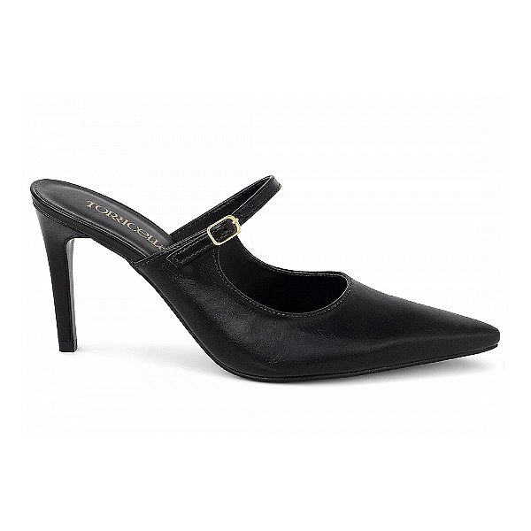 Sapato Scarpin Mule Mary Jane Salto Alto Fino Preto Torricella AVS 12.200A