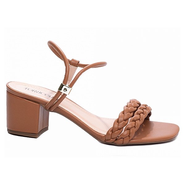 Sandália Feminina Salto Baixo caramelo Torricella AVS 457.004.104E