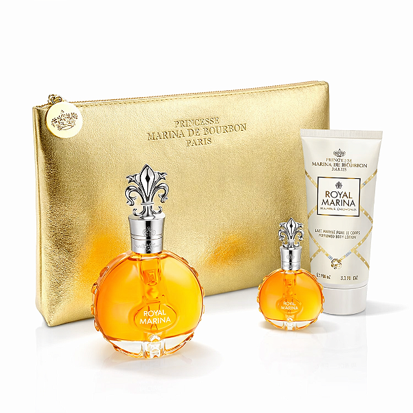 Kit Royal Marina Diamond Feminino 100ml + Body Lotion + necessaire EDP