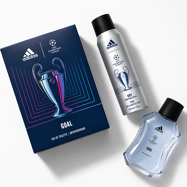 Kit Adidas UEFA Champions League Goal Perfume 100ml + antitranspirante 150ml