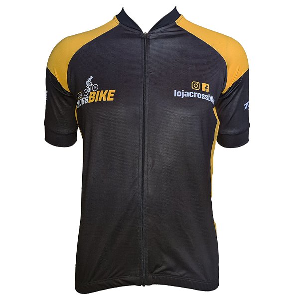 Camisa Roupa Sonic Cross Bike Feminina Preto Amarelo