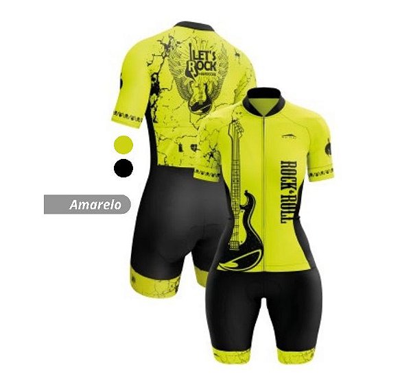 Macaquinho Roupa Feminina Bike Hotplay Neon Mc61 Am/Pt