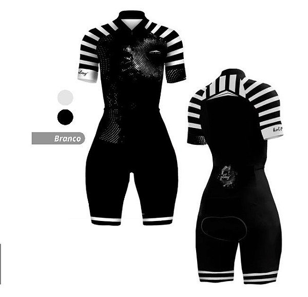 Macaquinho Roupa Feminina Ciclismo Hotplay Lp47 Pt/Br