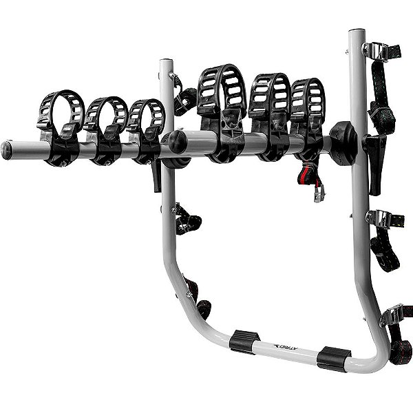 Transbike Rack Tampão Porta Malas Atrio 3 Bikes C/ Alças