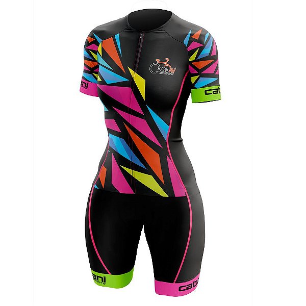 Macaquinho Roupa Feminina Ciclismo Bicicleta Cabani Ride Mc