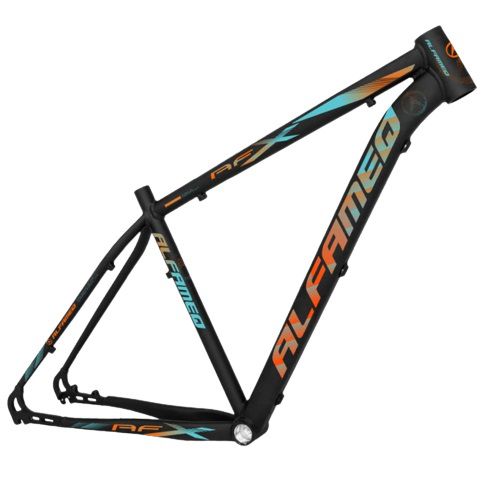 Quadro Bicicleta Bike Mtb Alfameq AFX 29x17 Pto/Lj/Vd Brilho