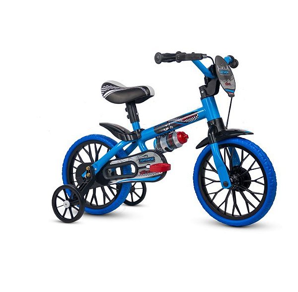 Bicicleta Ciclismo Infantil Criança Aro 12 Nathor Veloz Azul