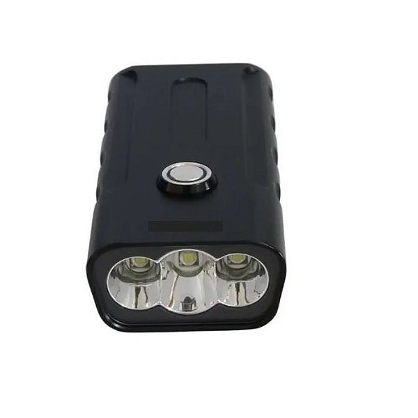 Farol Lanterna Bicicleta Bx3 Cl-8047 1000lm Triplo 5200mAh