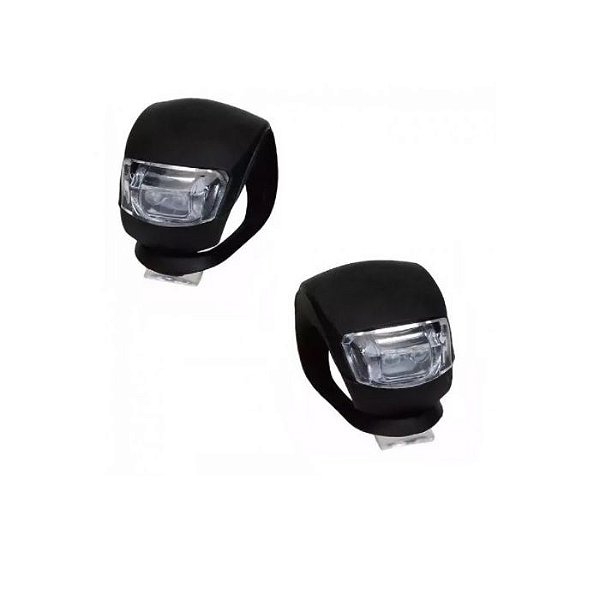 Sinalizador Luz Pisca Bicicleta A8 H1313 Pilha Preto 2 Leds