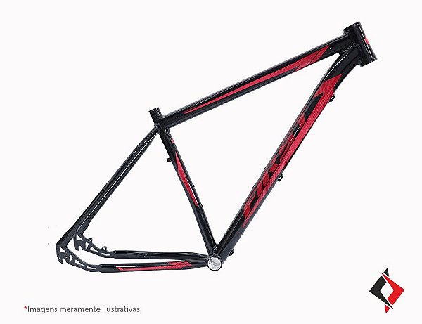 Quadro Bicicleta Bike Mtb Aluminio First Smitt Pt/Vm T19